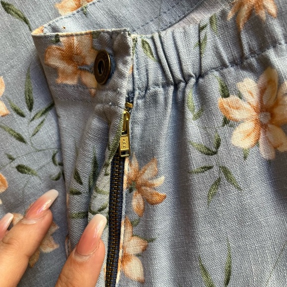 🌼 Vintage Liz Claiborne Linen Maxi Floral Skirt , in Size: 12 ✨ - Picture 13 of 17